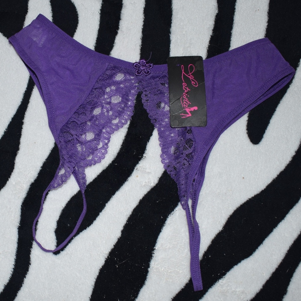 Purple Chrotchless Panties NWT